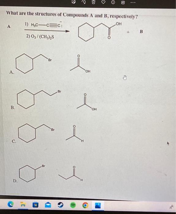 Solved What Are The Structures Of Compounds A And B, | Chegg.com