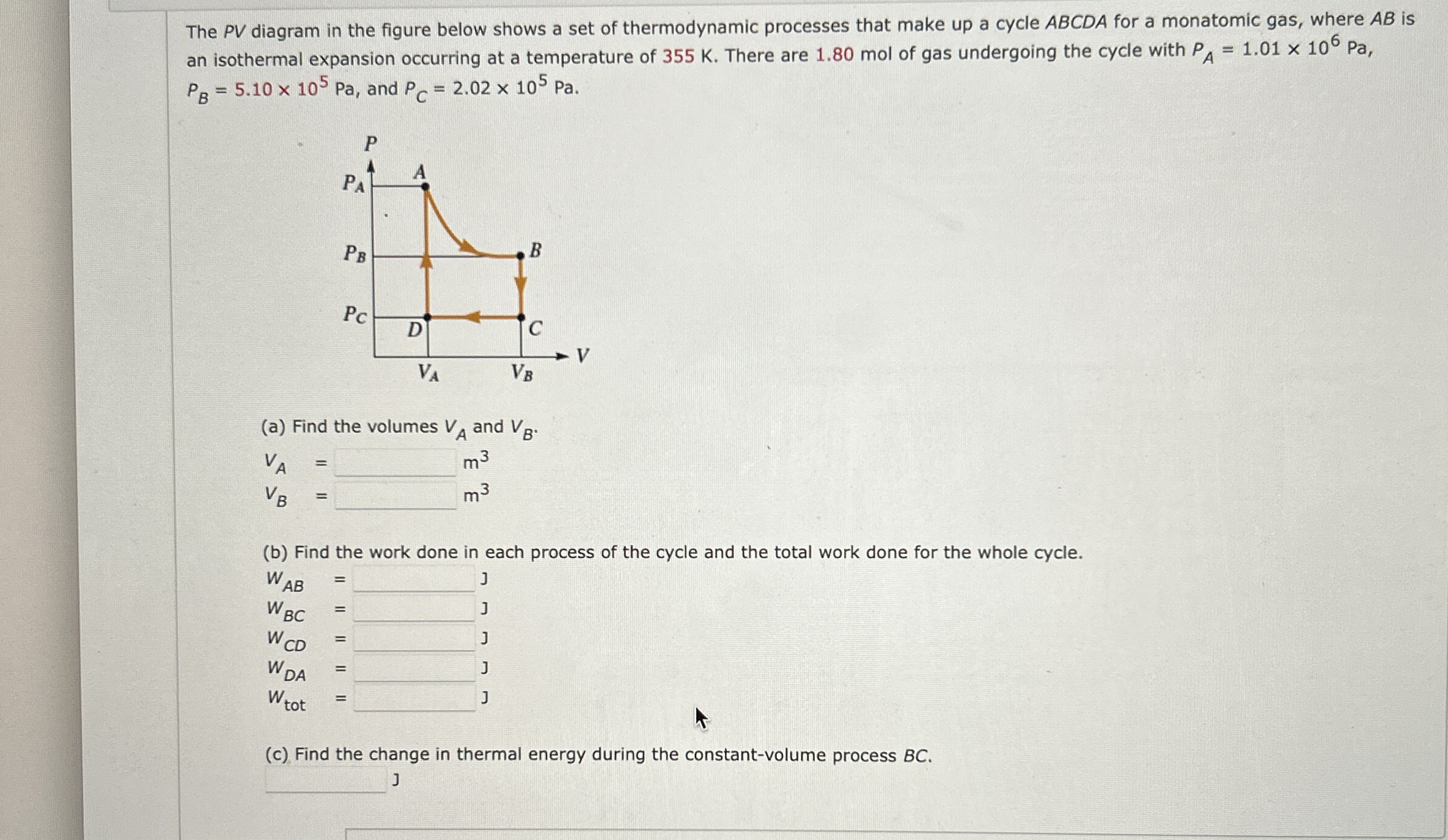 Solved The PV ﻿diagram in the figure below shows a set of | Chegg.com