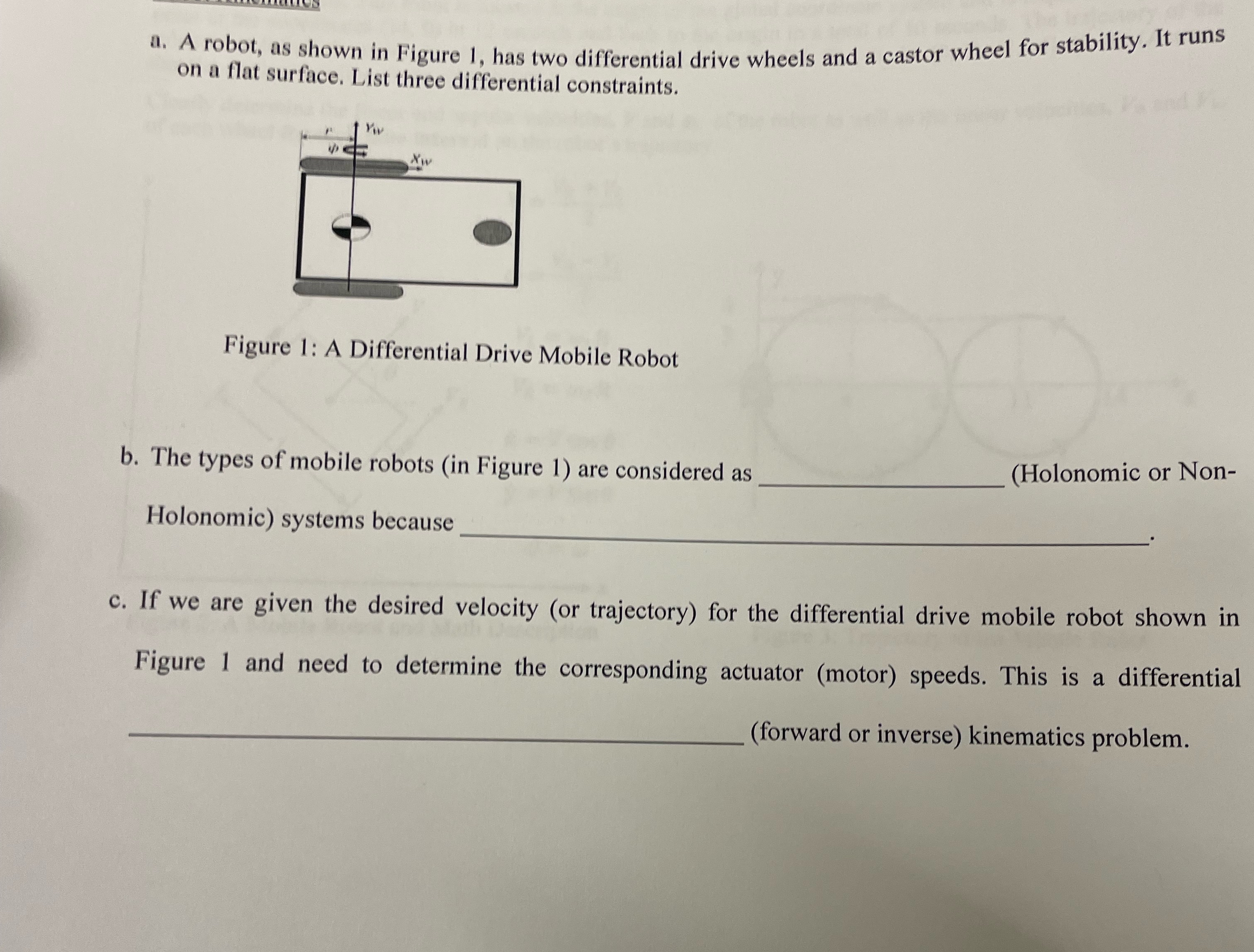 Solved a. ﻿A robot, as shown in Figure 1, ﻿has two | Chegg.com