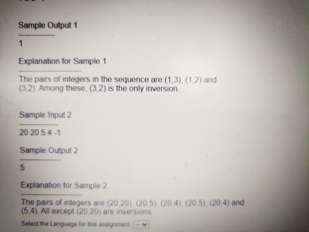 Solved Sample Output 1 1 Explanation for Sample 1 The pairs | Chegg.com