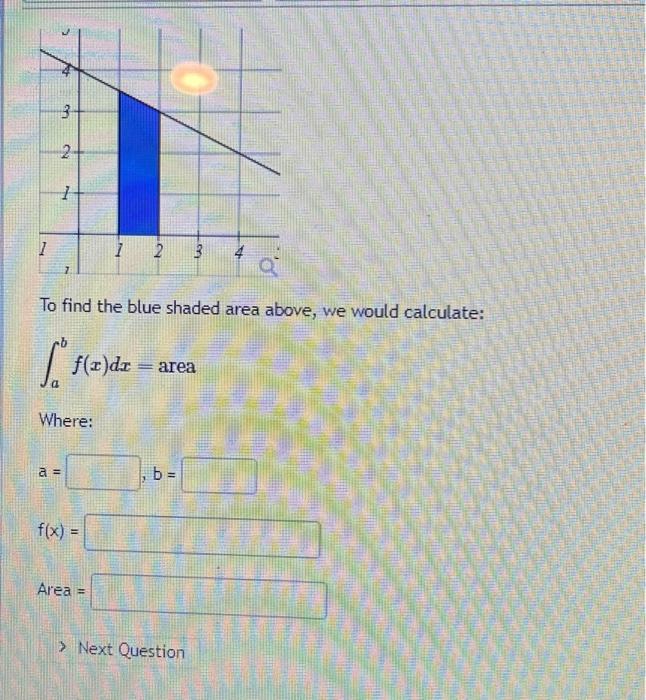 Solved To find the blue shaded area above, we would | Chegg.com
