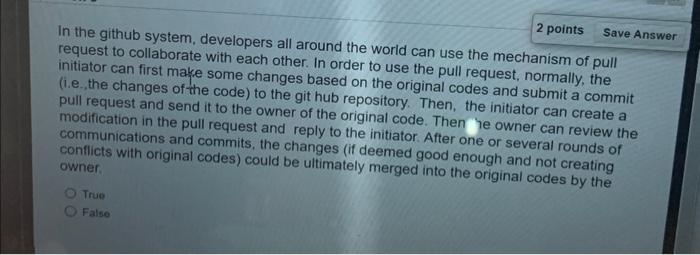 Solved In the github system, developers all around the world | Chegg.com