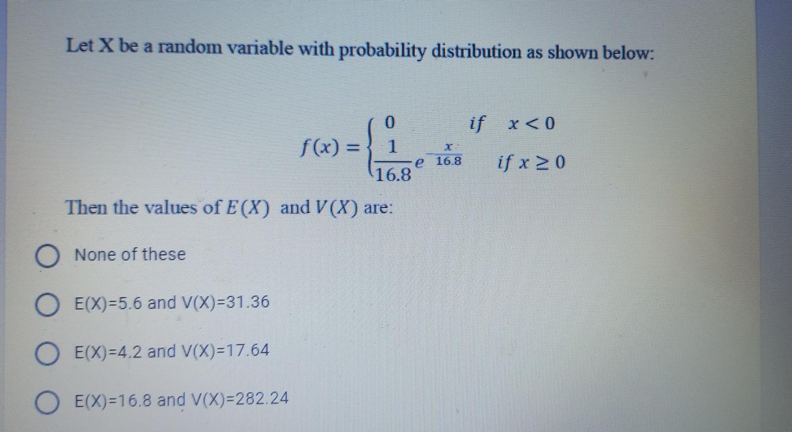 Solved Let X be a random variable with probability | Chegg.com
