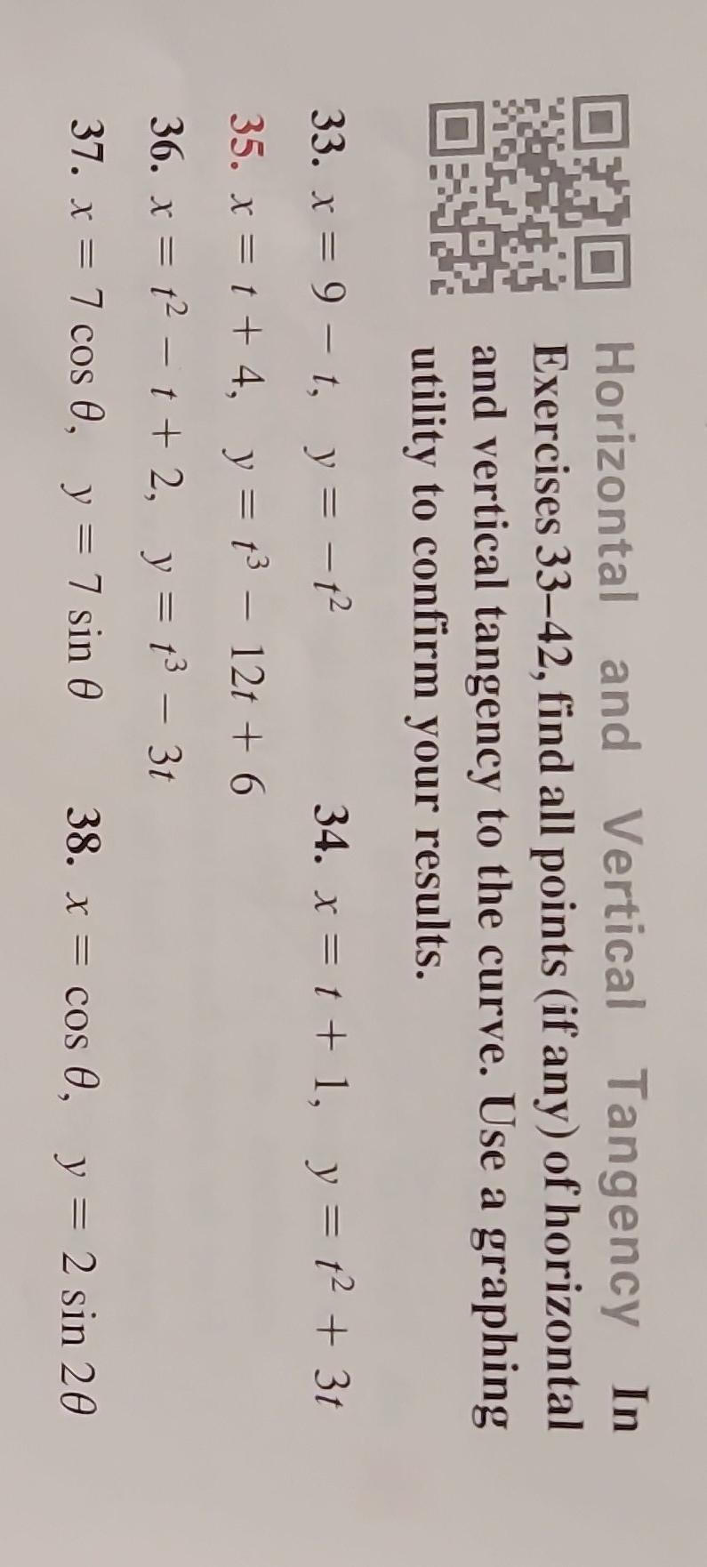 Solved Horizontal And Vertical Tangency In Exercises 33 42 0396