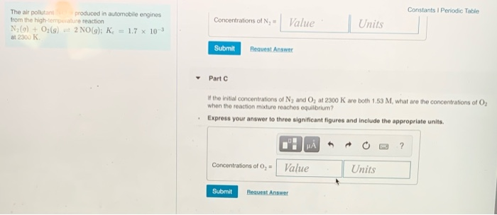 Solved Constants Periodic Table The Air Pollutant No Is P Chegg Com