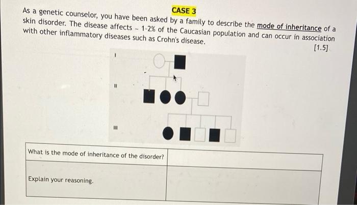 genetic counselor case study answer key