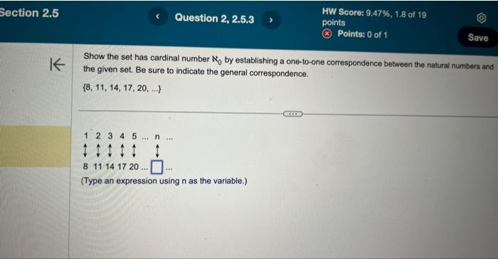 Solved Show the set has cardinal number N0 by establishing a | Chegg.com