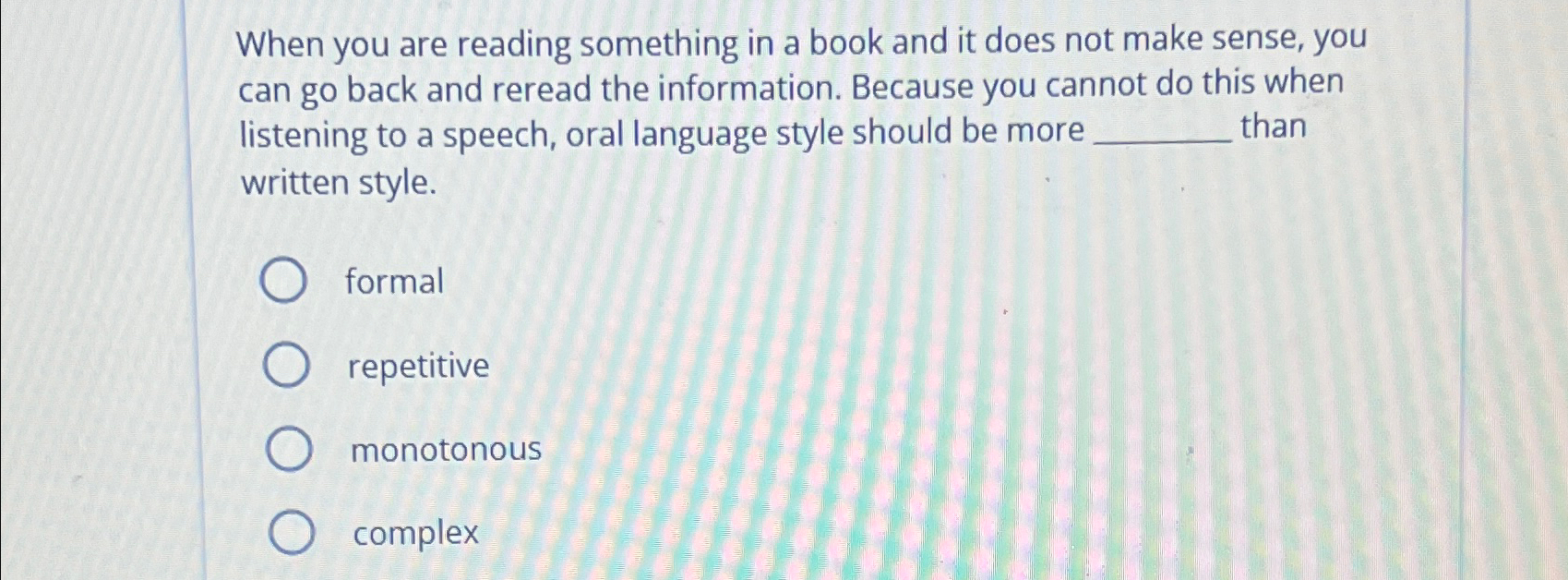 Solved When you are reading something in a book and it does | Chegg.com