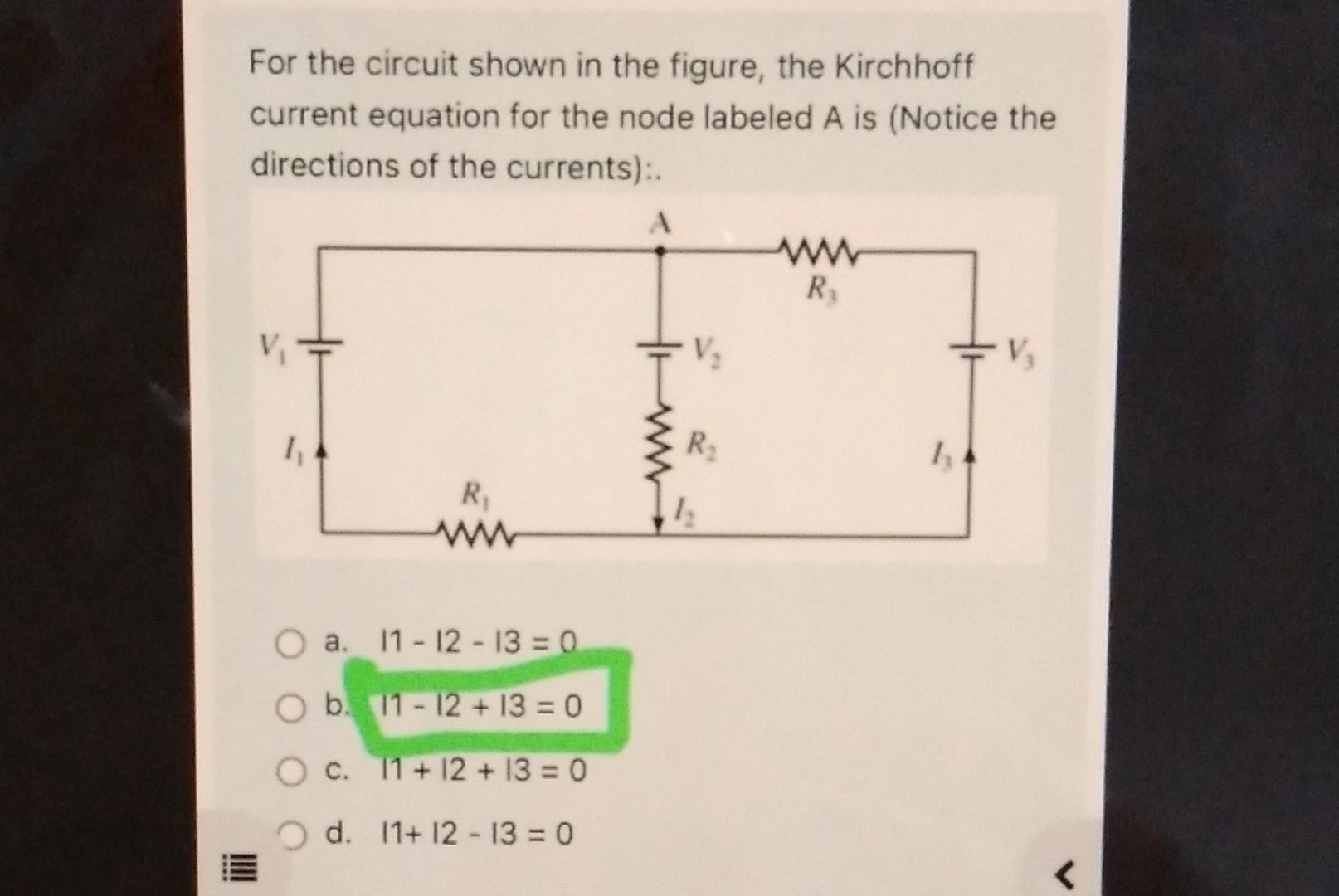 Solved For the circuit shown in the figure, the Kirchhoff | Chegg.com