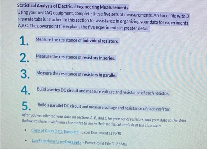Statistical Analysis of Electrical Engineering | Chegg.com