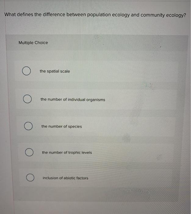 Solved What defines the difference between population | Chegg.com