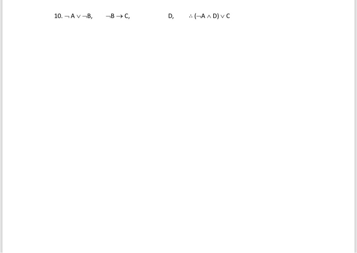 Solved 10. AV-B, B C , D. : GA AD) Conjunction | Chegg.com