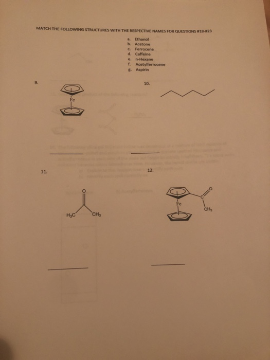 Solved MATCH THE FOLLOWING STRUCTURES WITH THE RESPECTIVE | Chegg.com