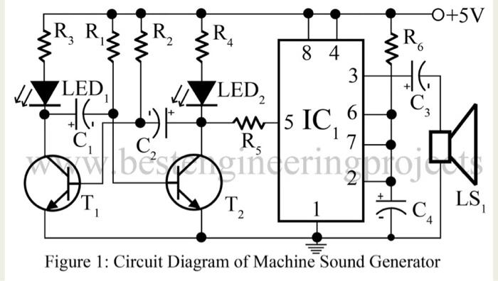 Figure 1: Circuit Diagram of Machine Sound Generator