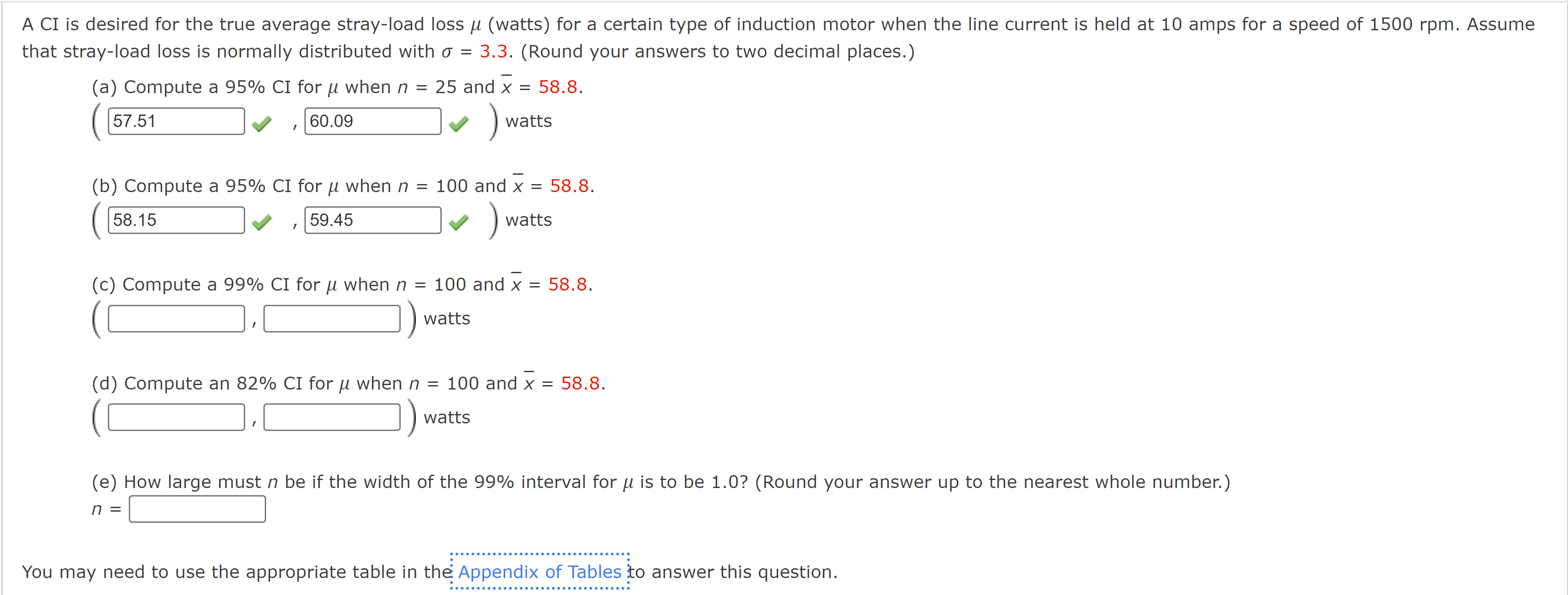 Solved A CI is desired for the true average stray-load loss | Chegg.com