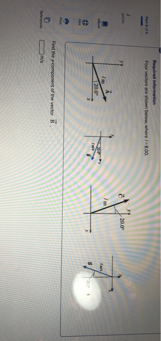 Solved Required Information Four Vectors Are Shown Below, | Chegg.com