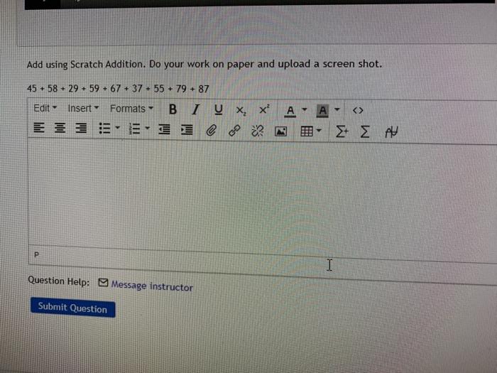 Solved Add using Scratch Addition. Do your work on paper and | Chegg.com