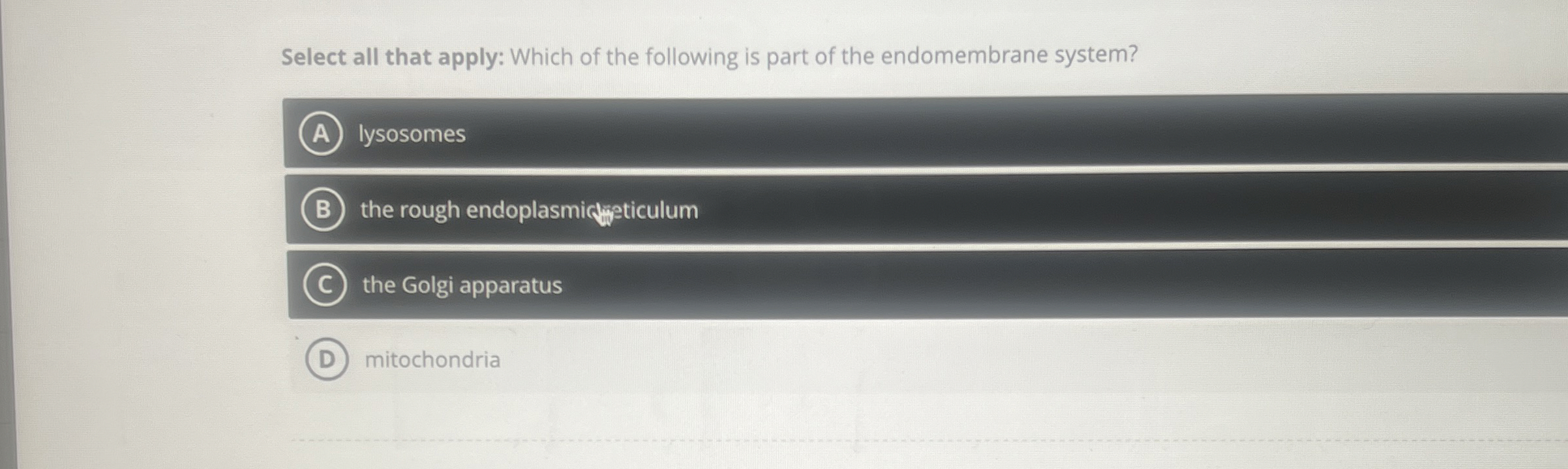 Solved Select all that apply: Which of the following is part 