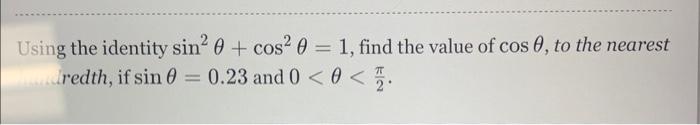 find the value of sin2theta cos2theta 1