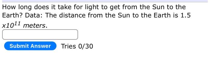 how long light travels from sun to earth