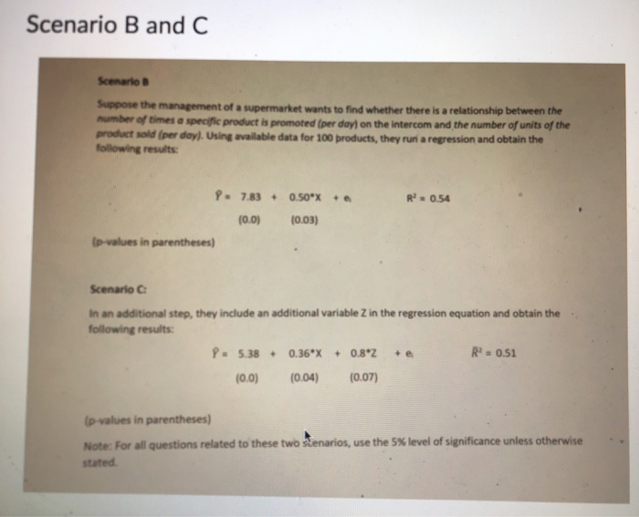 Solved Scenario B And C Scenario Suppose The Management Of A | Chegg.com