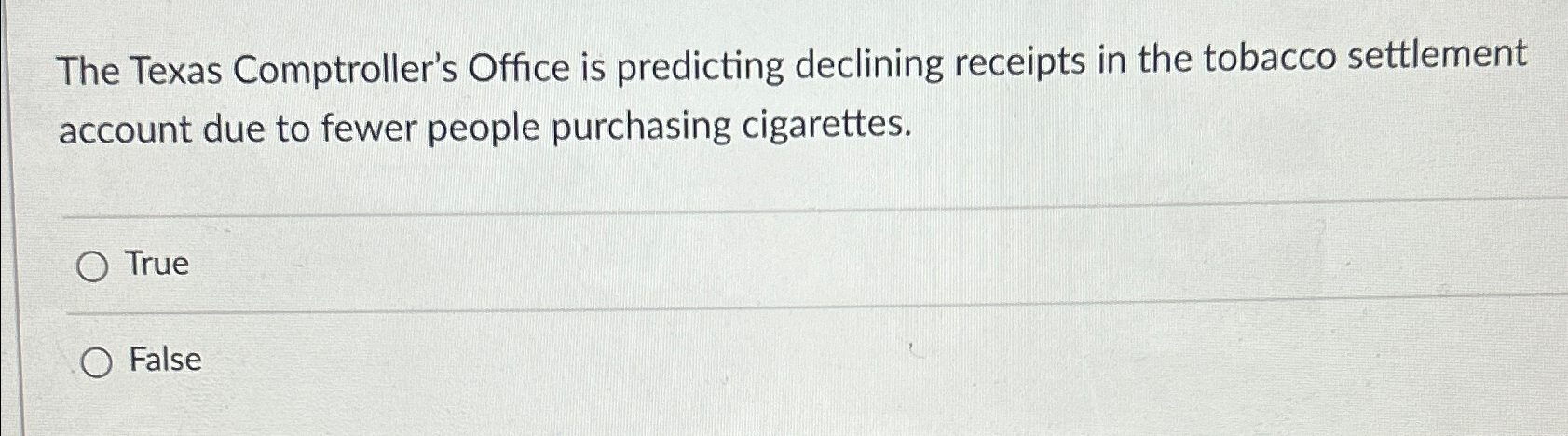 Solved The Texas Comptroller's Office is predicting