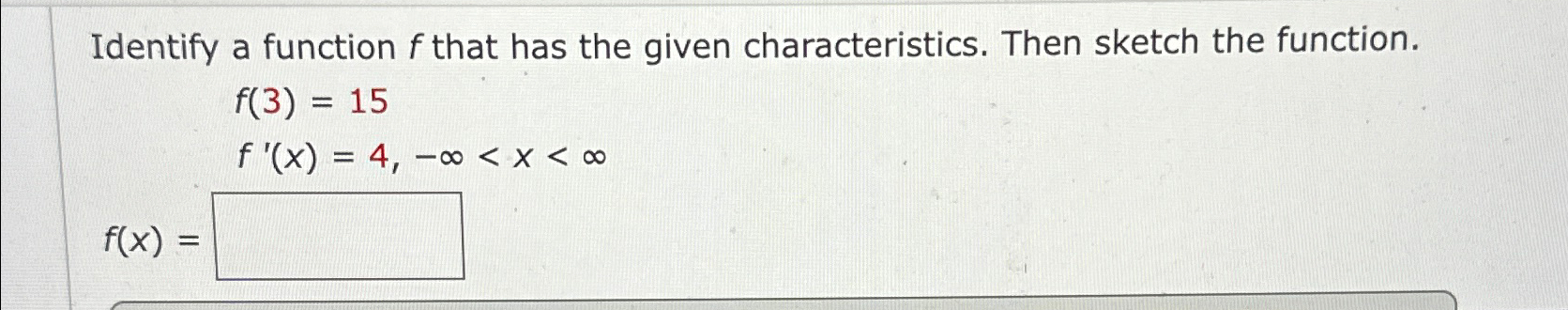 Solved Identify a function f ﻿that has the given | Chegg.com