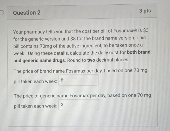 Price Of Fosamax 70 Mg