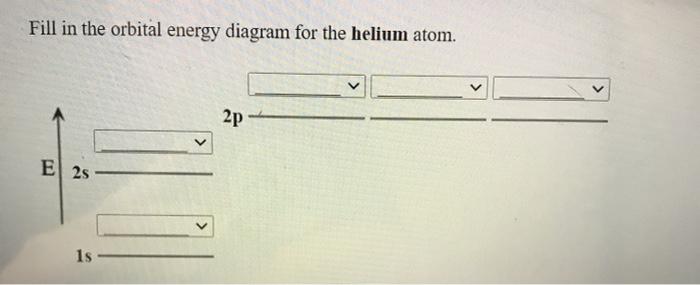 orbital diagram for helium