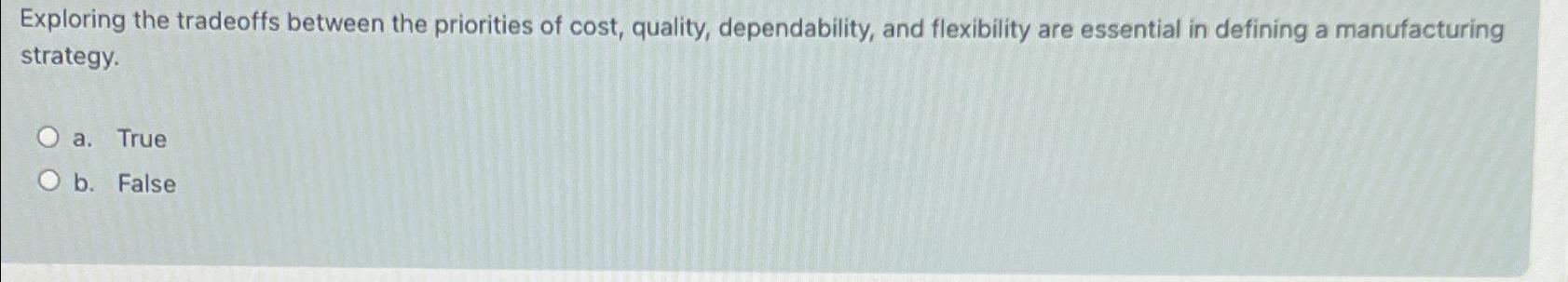Solved Exploring the tradeoffs between the priorities of | Chegg.com