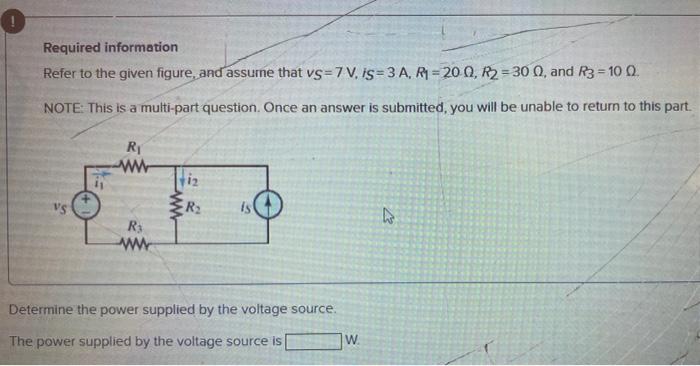 Solved Required information Refer to the given figure, and | Chegg.com