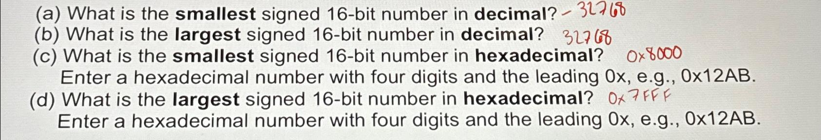 maximum signed 16 bit number