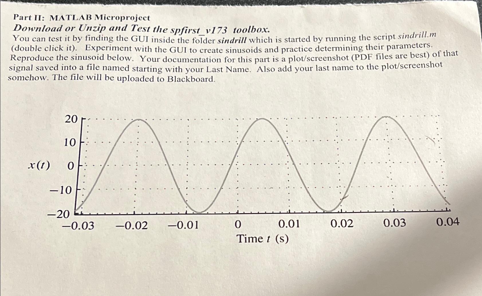 Solved Part II: MATLAB MicroprojectDownload or Unzip and | Chegg.com