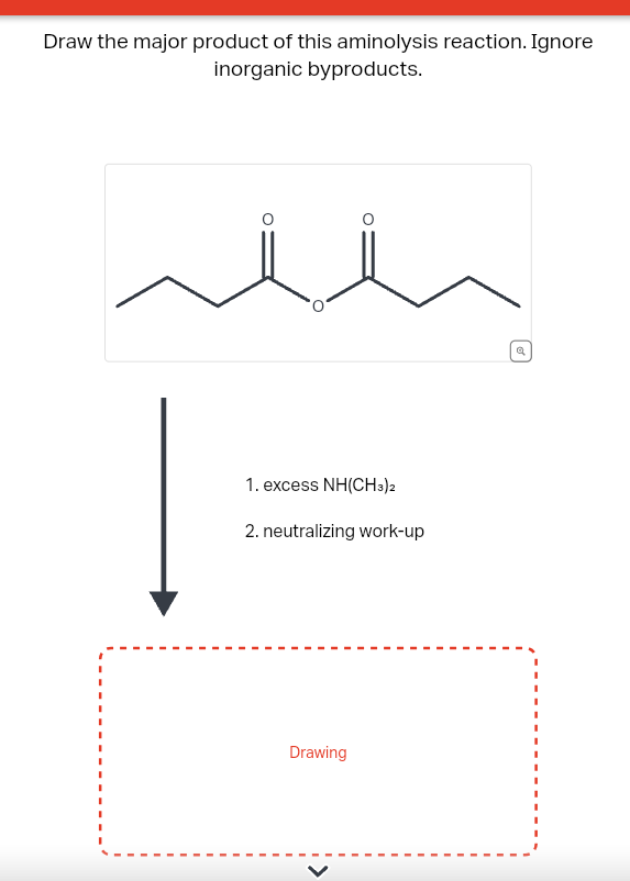 Solved Draw the major product of this aminolysis reaction. | Chegg.com