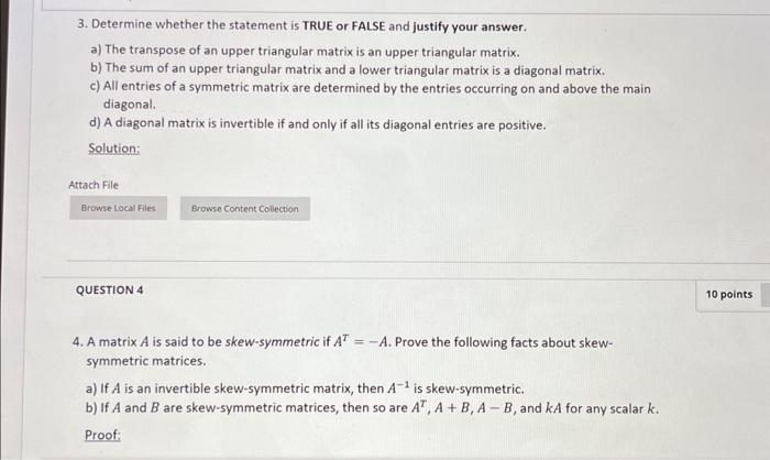 Solved 3. Determine whether the statement is TRUE or FALSE | Chegg.com