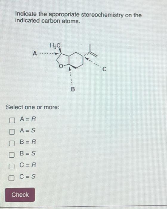 Solved Assign the correct stereochemistry to the three | Chegg.com