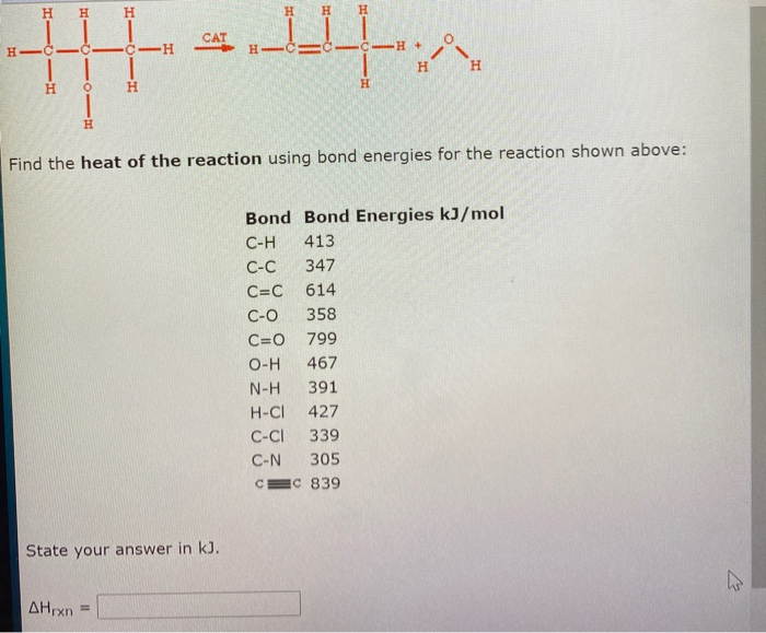 Solved H H) (Η) B H B H H) Use The Following Equations To | Chegg.com