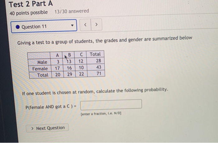 Solved Test 2 Part A 40 points possible 13 30 answered Chegg