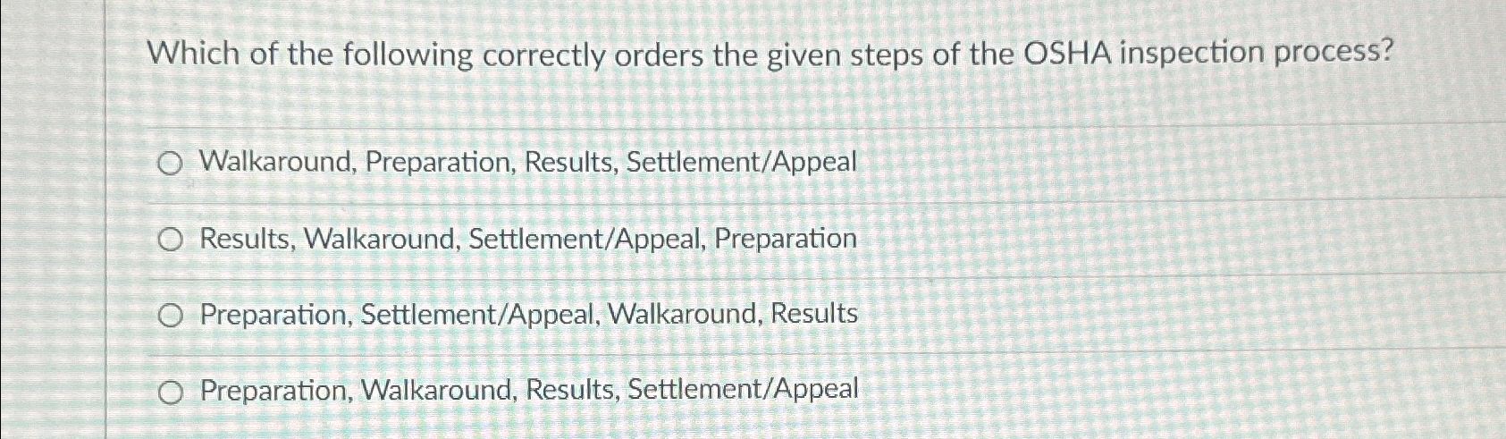 Solved Which of the following correctly orders the given | Chegg.com
