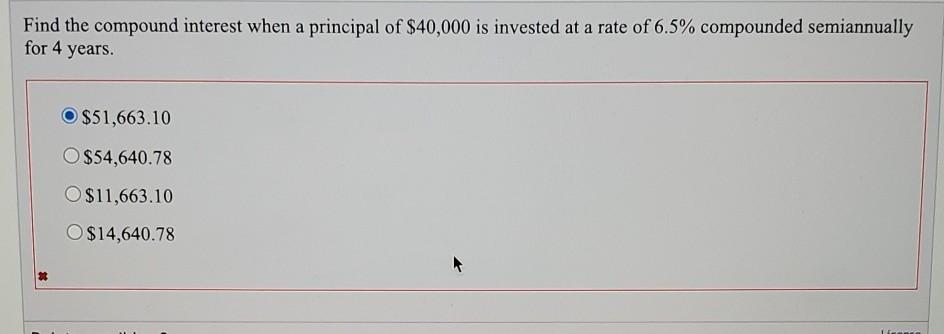 Solved Find The Compound Interest When A Principal Of | Chegg.com