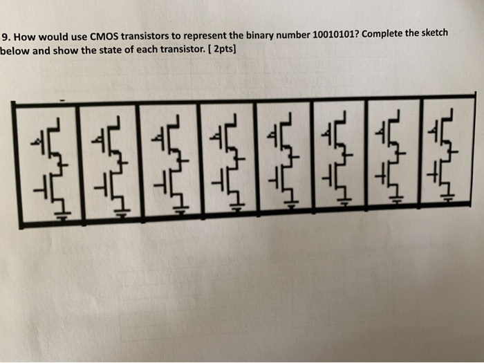 Solved 9. How would use CMOS transistors to represent the