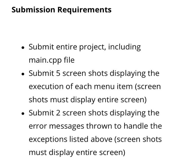 Solved • Create a C++ project that: . Uses an enumeration to | Chegg.com
