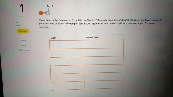 Setting SMART Goals Part 1 Are the following SMART | Chegg.com