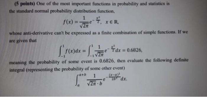 Solved E 5 Points One Of The Most Important Functions In