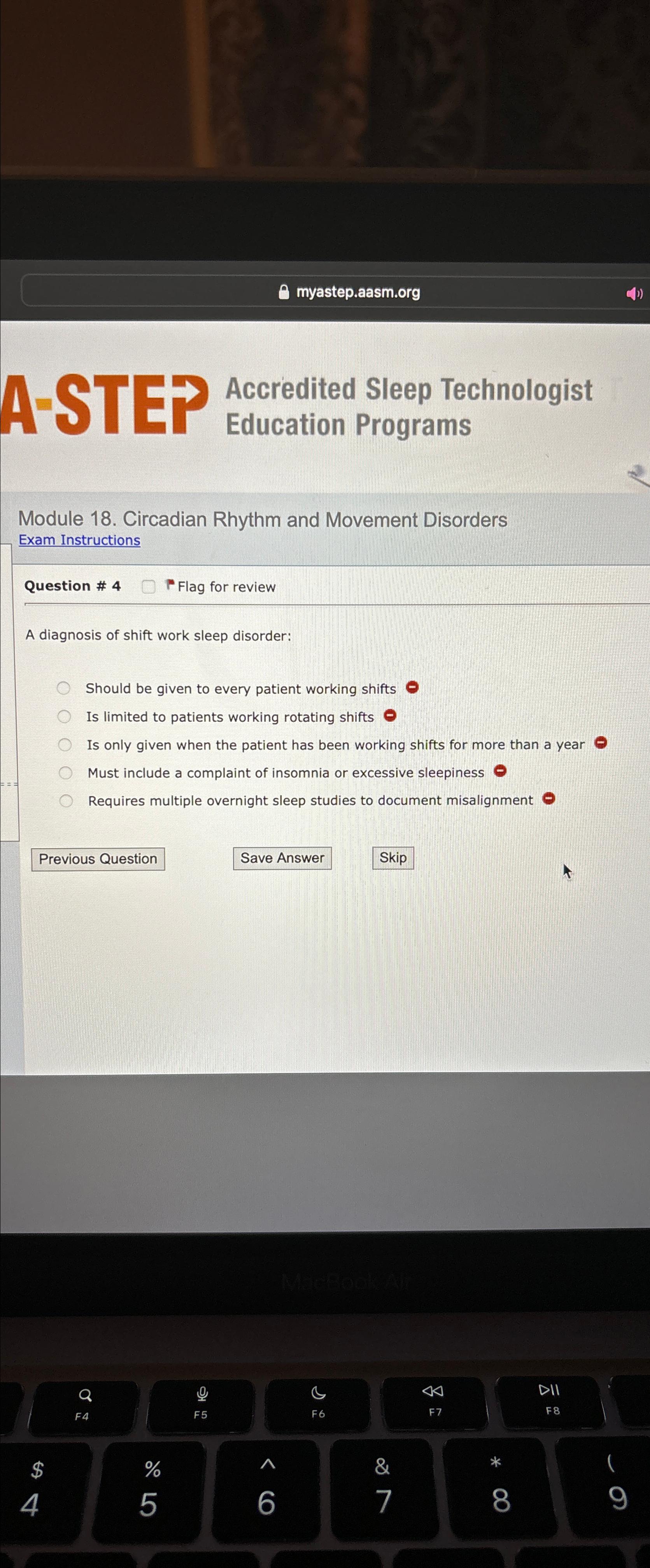 Solved 라Accredited Sleep Technologist