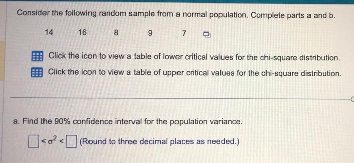 Solved Consider the following random sample from a normal | Chegg.com