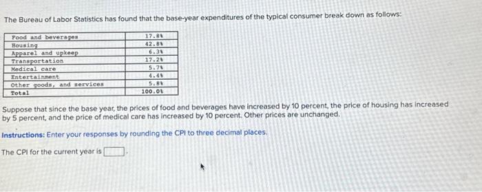 Solved The Bureau Of Labor Statistics Has Found That The | Chegg.com