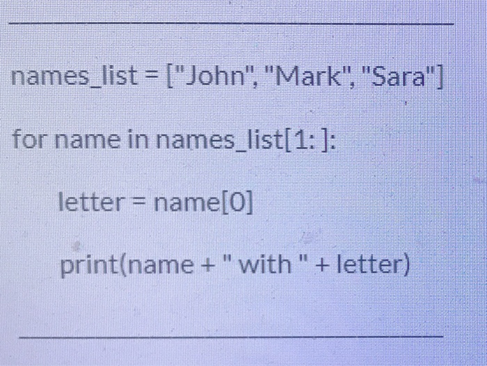 Solved Predict the output of the following Python code, and | Chegg.com