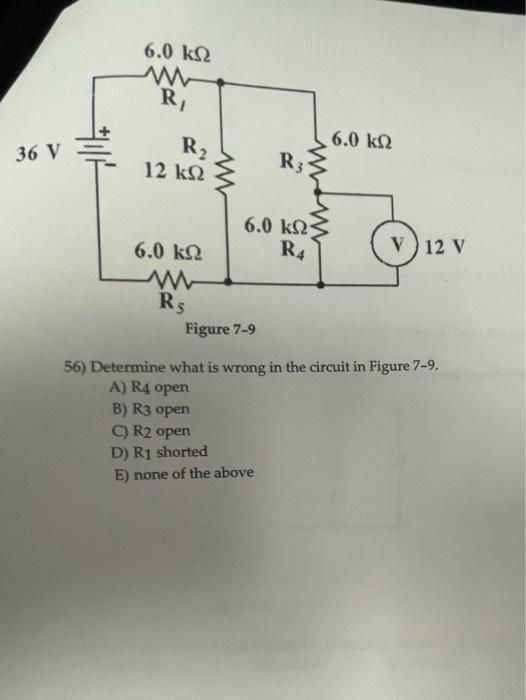 Solved 56) Determine what is wrong in the circuit in Figure | Chegg.com