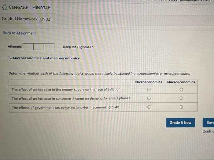 cengage mindtap macroeconomics homework answers